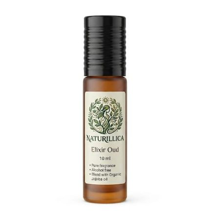 Naturillica Elixir Oud Roll-On Perfume Oil – Long Lasting Alcohol-Free Fragrance (10ml)